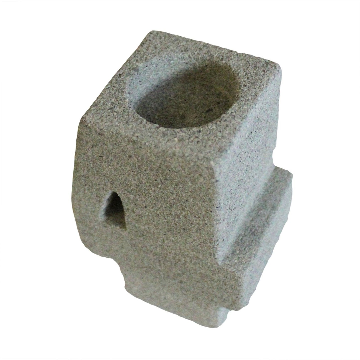 Kerzenhalter aus Granit in Form der Zahl 4 – Handgefertigter Tischschmuck