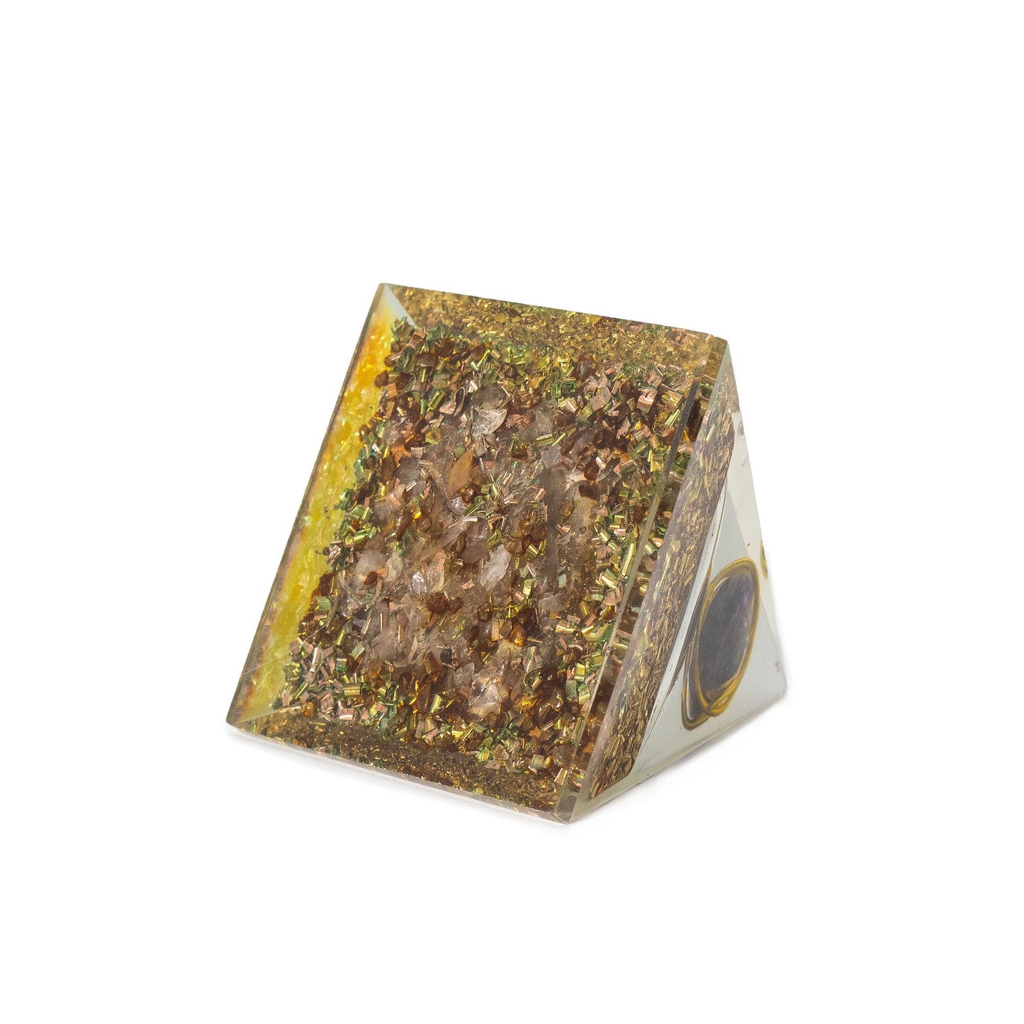 Orgonit-Pyramide 'Harmonie' mit Amethyst und Kupfer – Handgefertigt