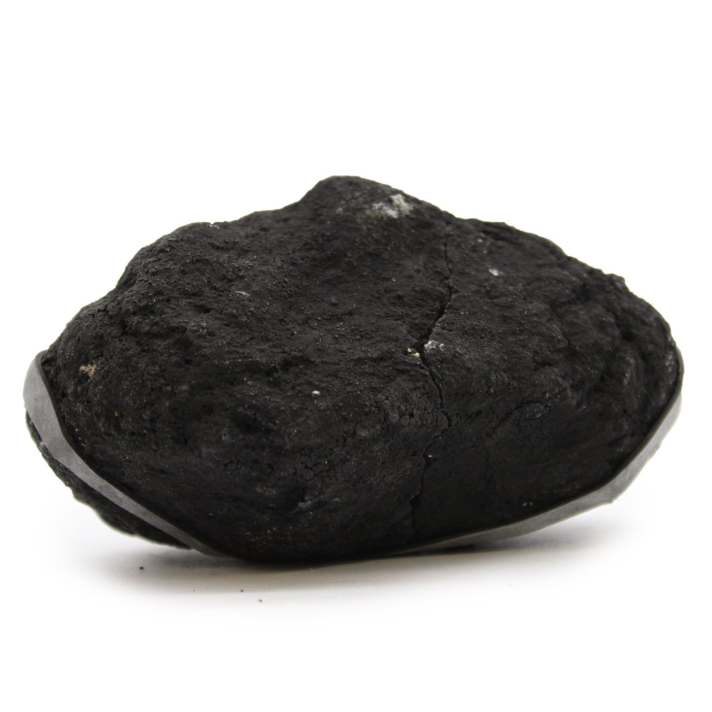 Künstlich gefärbte Calcit-Druse in Schwarz-Gelb - Einzigartiges Naturkunstwerk