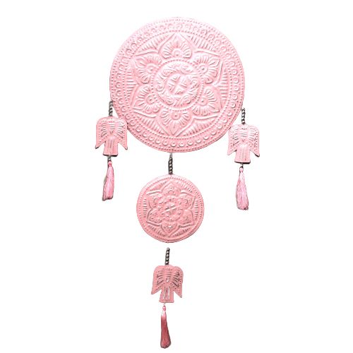 Bali Wandmobile 'Engel' – Handgefertigtes Aluminium mit Perlen in Pastell