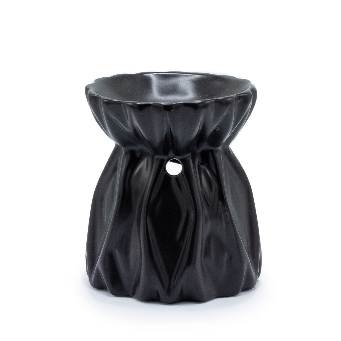 Geometrische Duftlampe Schwarz - Keramikbrenner mit modernem Design