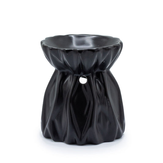 Geometrische Duftlampe Schwarz - Keramikbrenner mit modernem Design