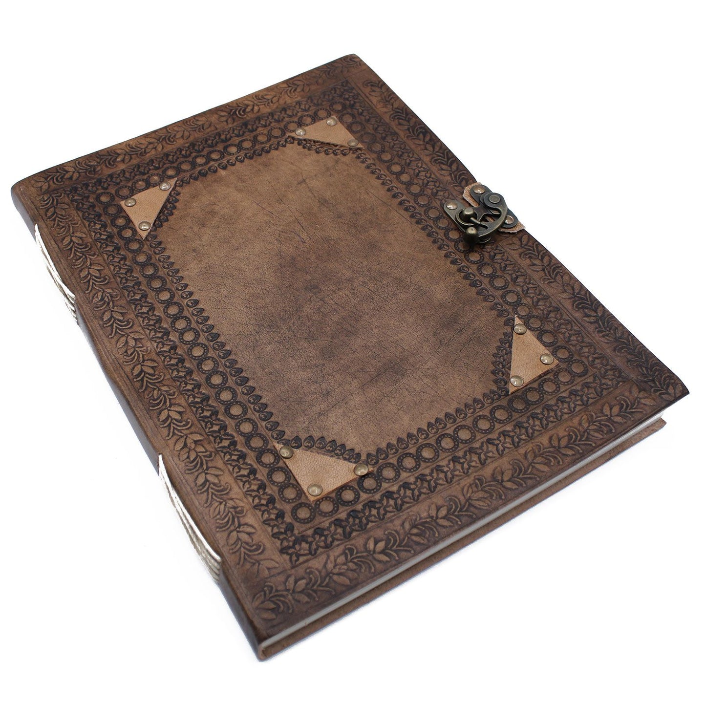 Exklusives Gästebuch aus Leder, 25x32,5 cm, 200 Seiten - Personalisierbar