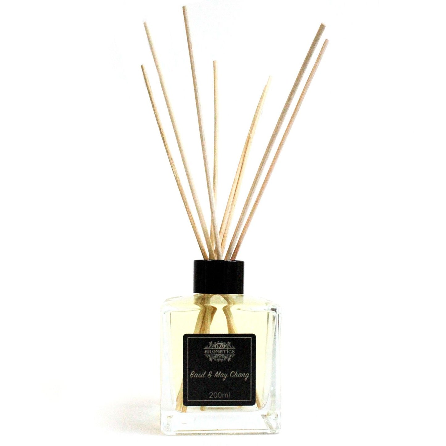 Duftdiffusor mit Basilikum & Maychang - 200ml Flakon mit Rattanstäben