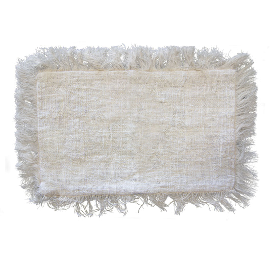 Kissenbezug aus Leinen 30x50 cm mit Fransen – Nachhaltiger Wohntrend