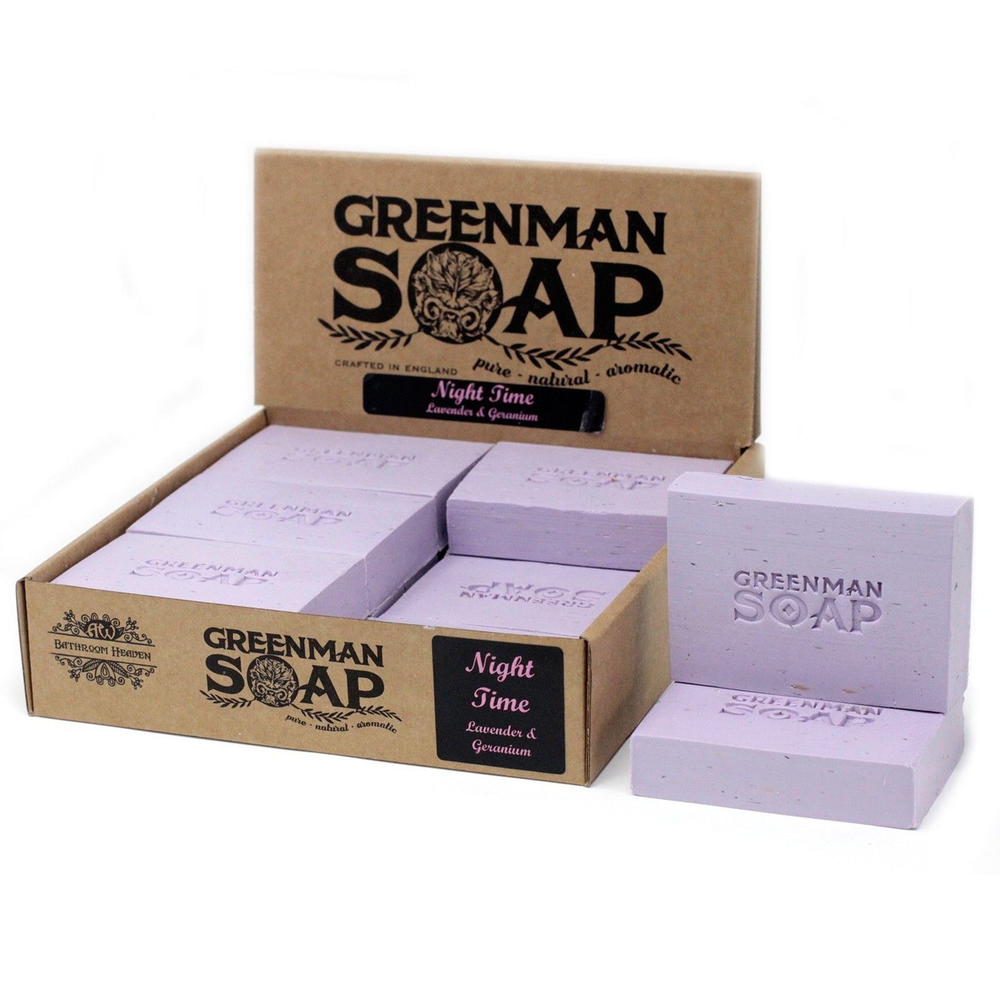 Greenman Night Time Seife – Lavendel & Geranium (100g)