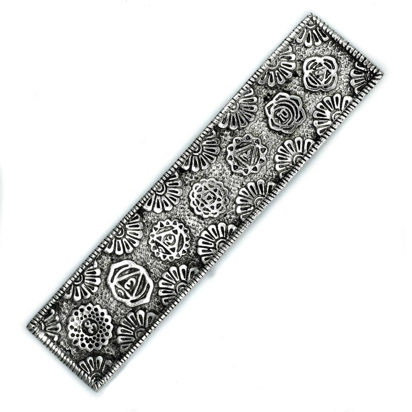 Räucherstäbchenhalter Chakra Long aus poliertem Aluminium - 23 cm