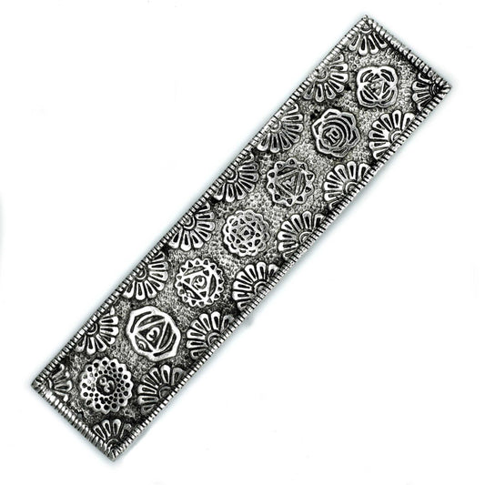 Räucherstäbchenhalter Chakra Long aus poliertem Aluminium - 23 cm
