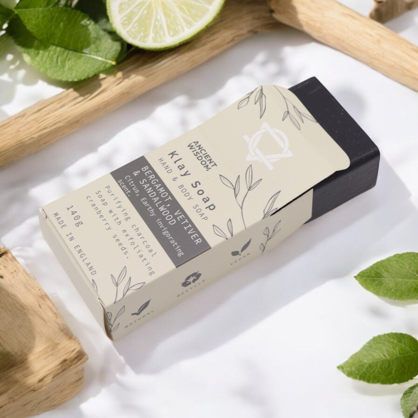 Naturseife Bergamotte & Sandalholz mit Tonerde – Reinigung & Pflege