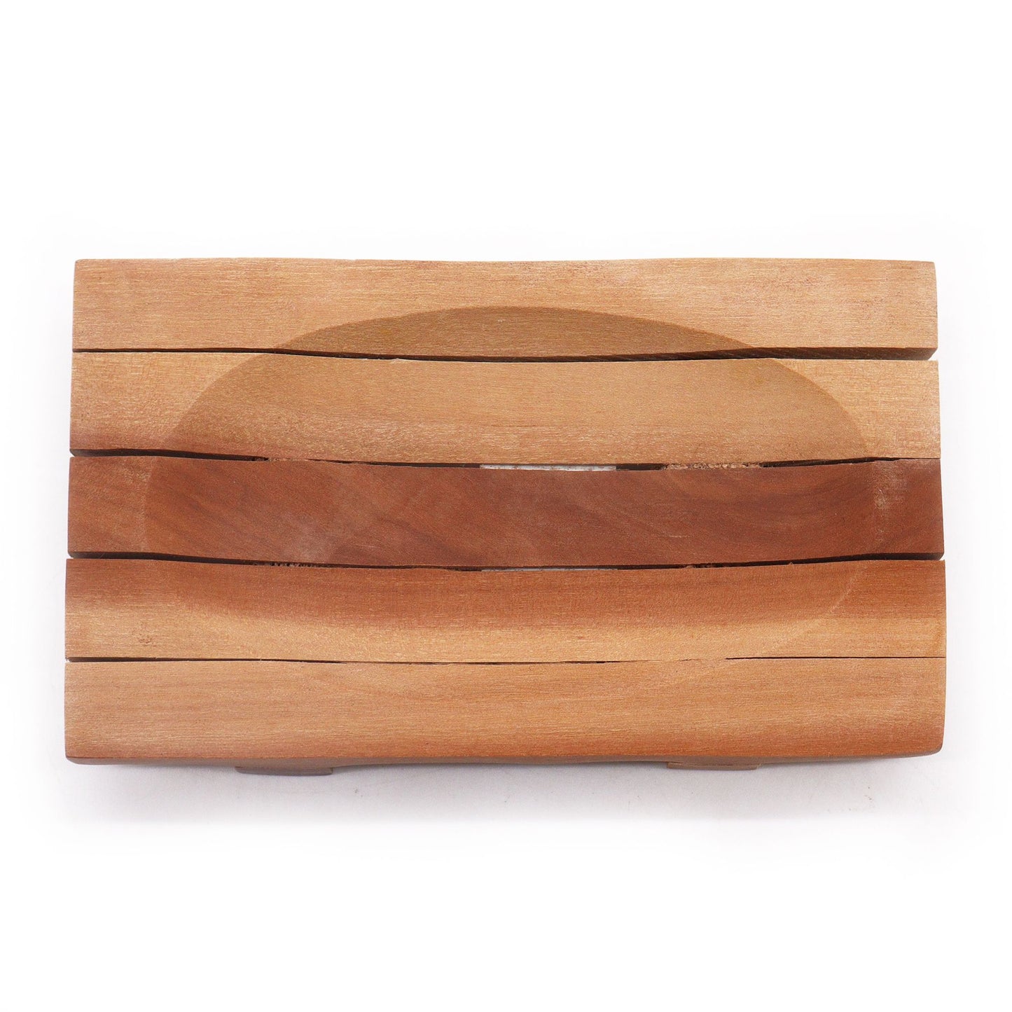 Seifenschale aus Naseberry-Holz mit Gitter-Drainage
