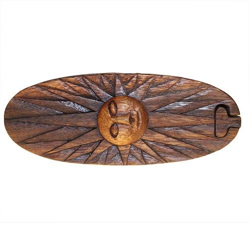 Bali Magic Box 'Sonne' – Rätselhafte Schatulle aus Sheeshamholz