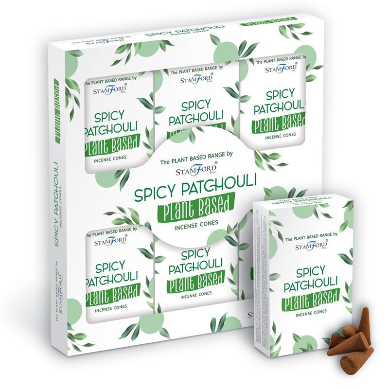 Premium Räucherkegel Spicy Patchouli – 12 Stück, vegan & langanhaltend