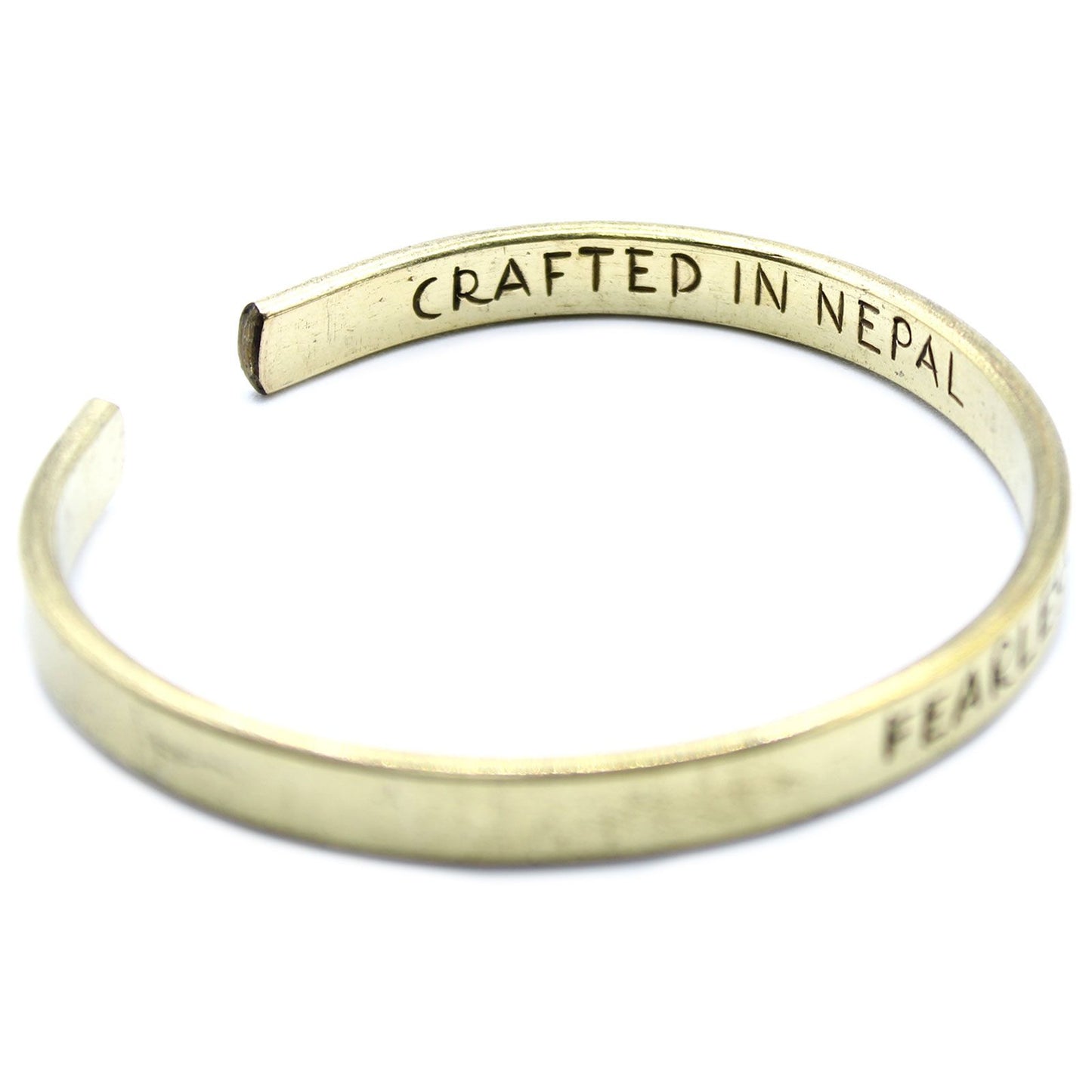 Inspirations-Armband-Set (12 Stück) – Handgraviertes Messing-Armband mit Motivationsbotschaft