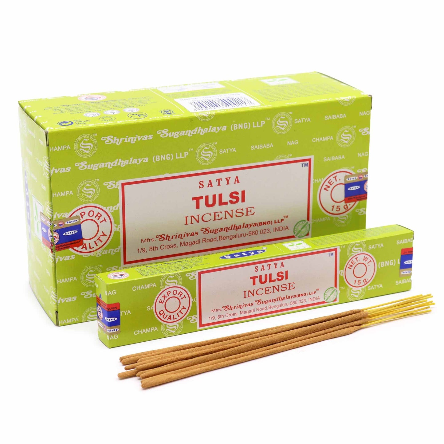 SATYA Tulsi Räucherstäbchen – Heiliges Basilikum für positive Energie