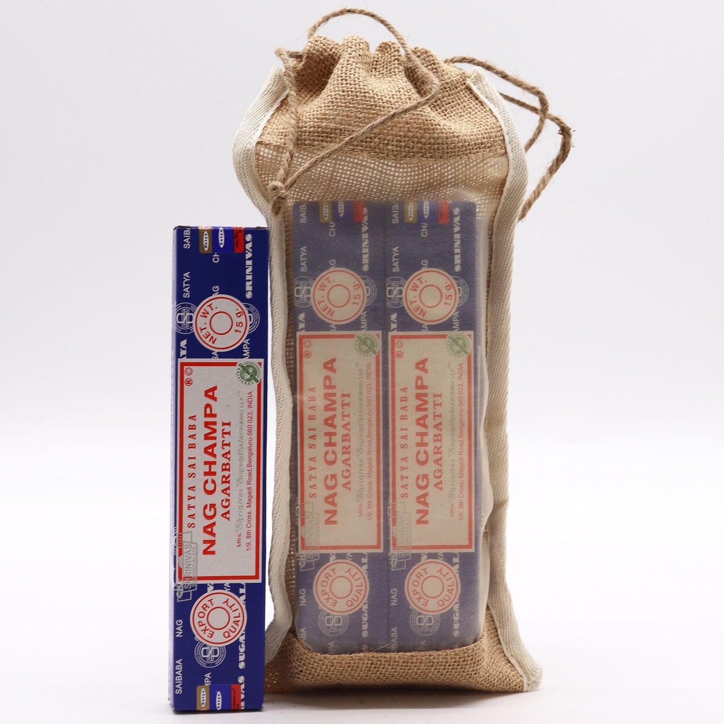 Vintage Jutebeutel mit Sichtfenster – gewaschen, 35x15cm, mit Zugband