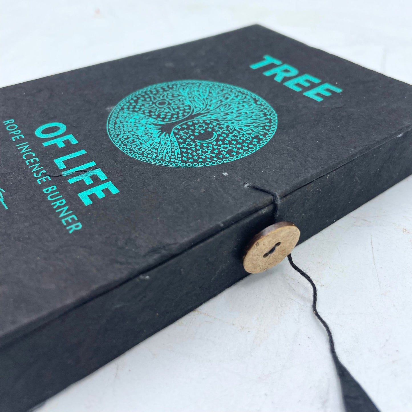 Räucherschnur-Set 'Lebensbaum' mit Messinghalter – 10 Stück in Geschenkbox