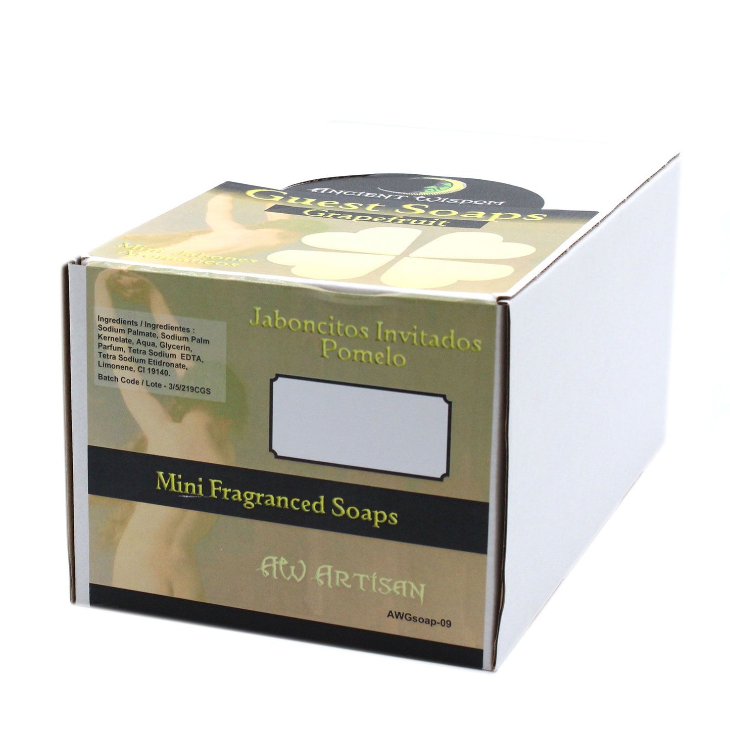Herzförmige Gästeseifen Grapefruit - 10er Set, frischer Zitrusduft