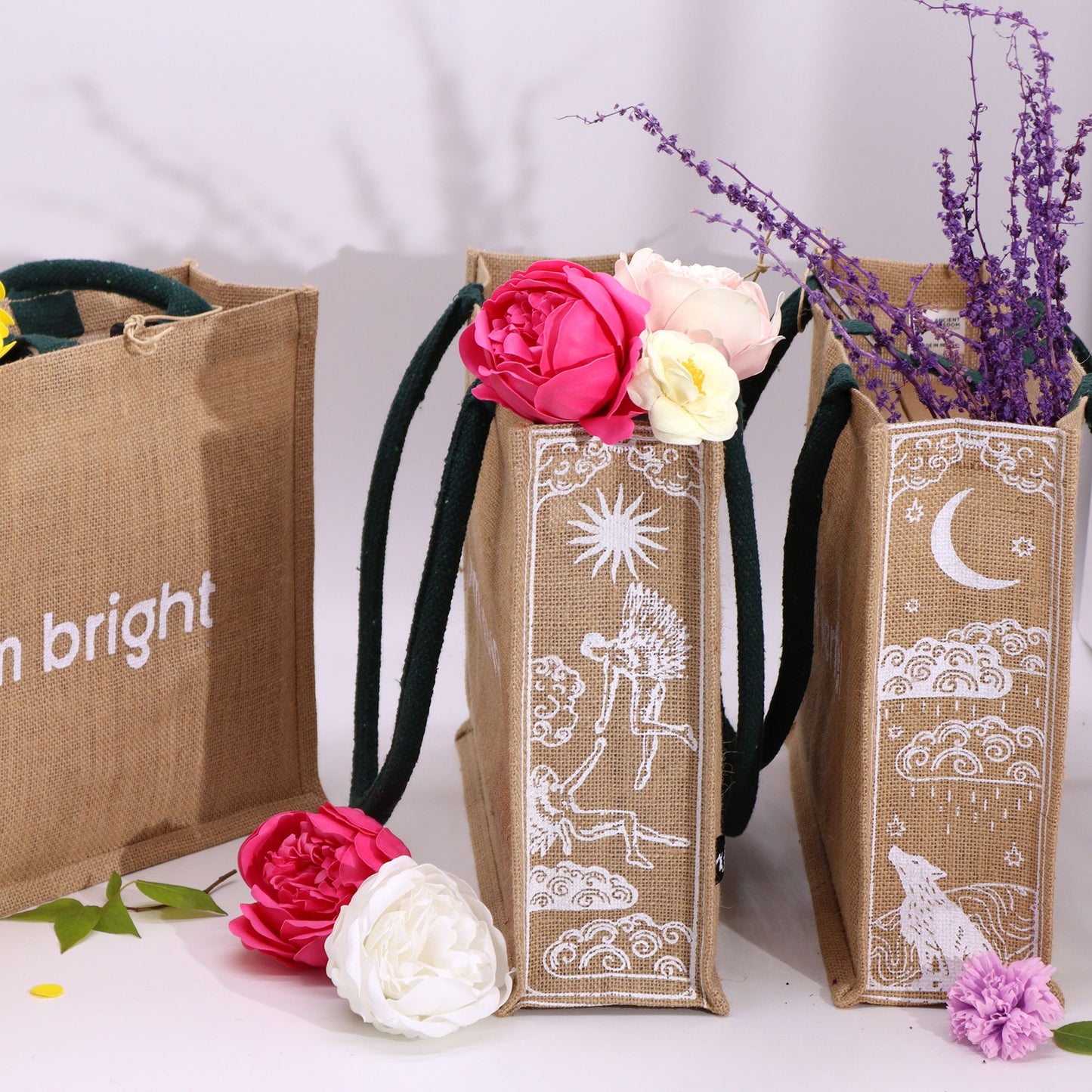 Hop Hare Jute Shopper 'Ich bin stark' – Motivtasche für mehr Selbstvertrauen