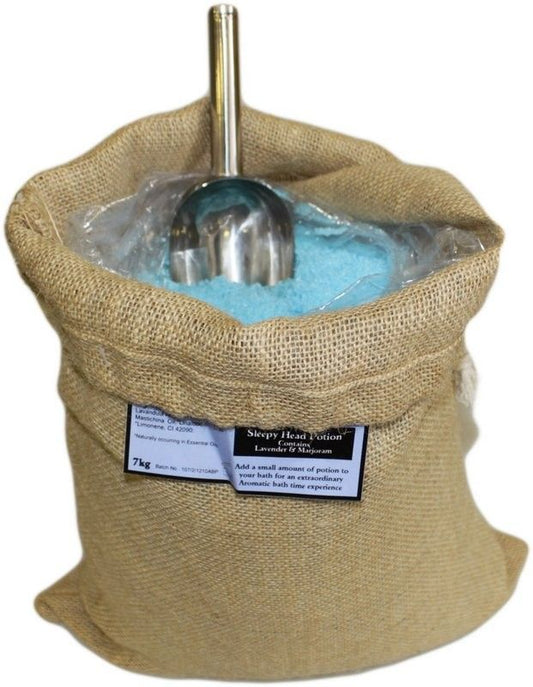 Sleepy Head Potion – Entspannendes Badesalz mit Lavendel & Orange im Jutesack (7 kg)