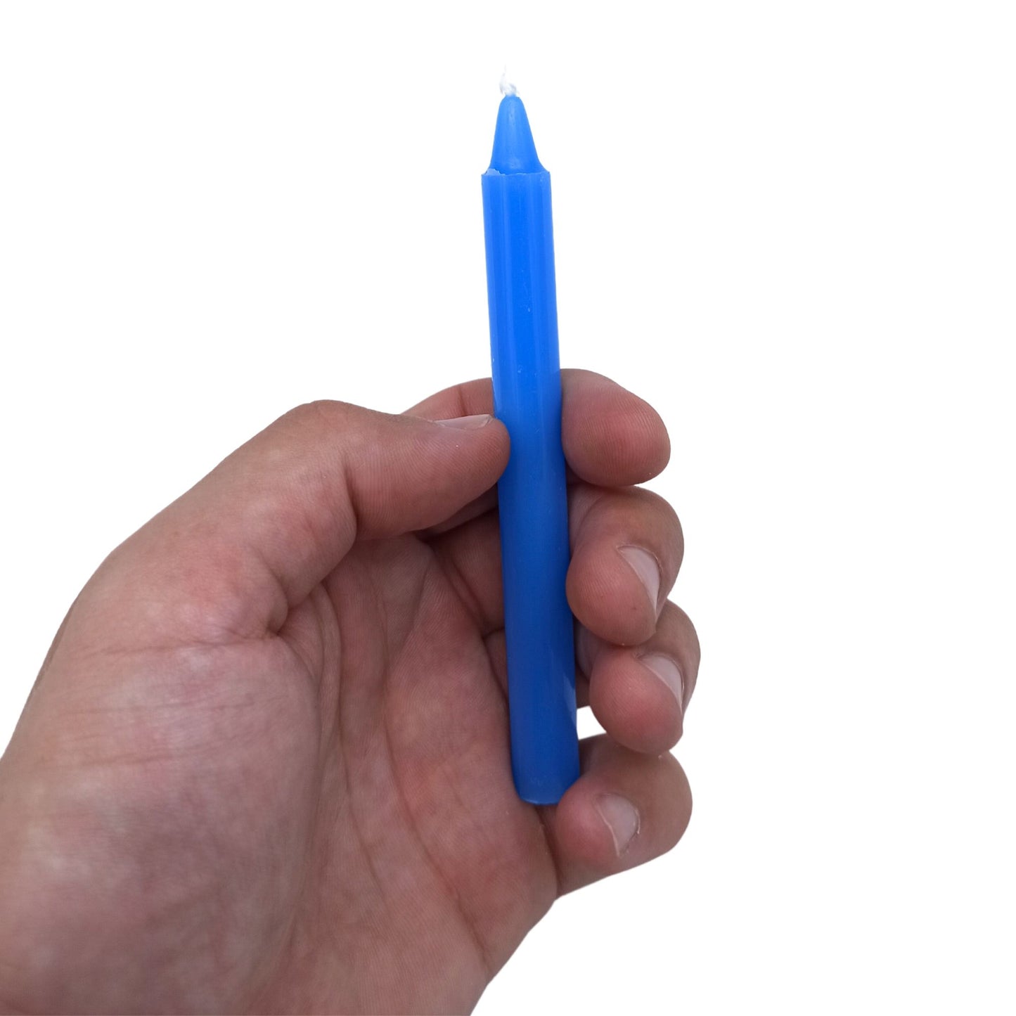 Manifest Magic Kerzen Set für das Halschakra - 12 blaue Zauberkerzen