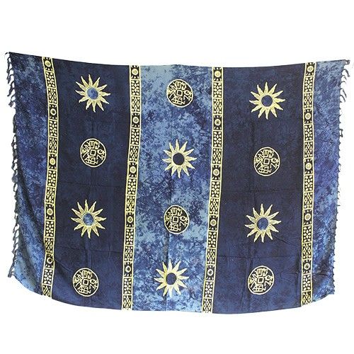 Sarong-Set mit keltischen Sonnenmotiven – 4 Stück in leuchtenden Farben