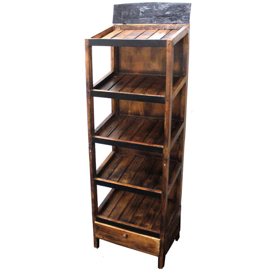 Badebomben-Regal in Braunwäsche – 5 Fächer aus Albasia-Holz