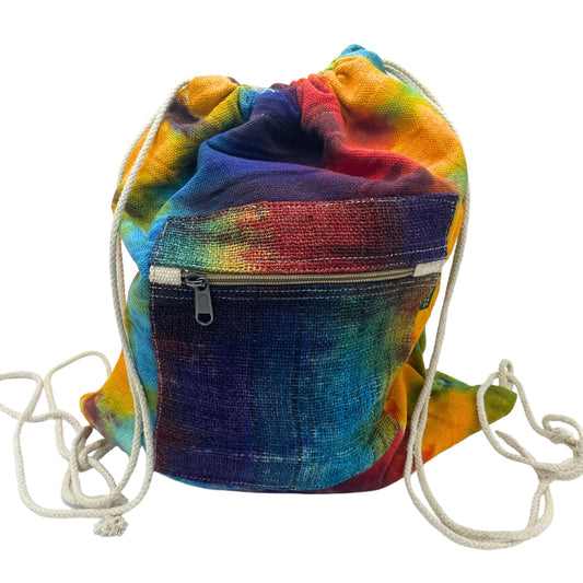 Hanf-Baumwolle Tragebeutel mit Tie-Dye Muster – Handgefertigt in Nepal