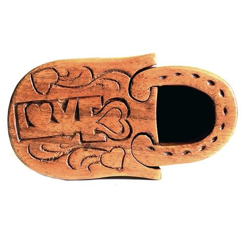 Bali Magic Box 'Love Lock' – Handgefertigte Holzrätselbox mit Geheimfach