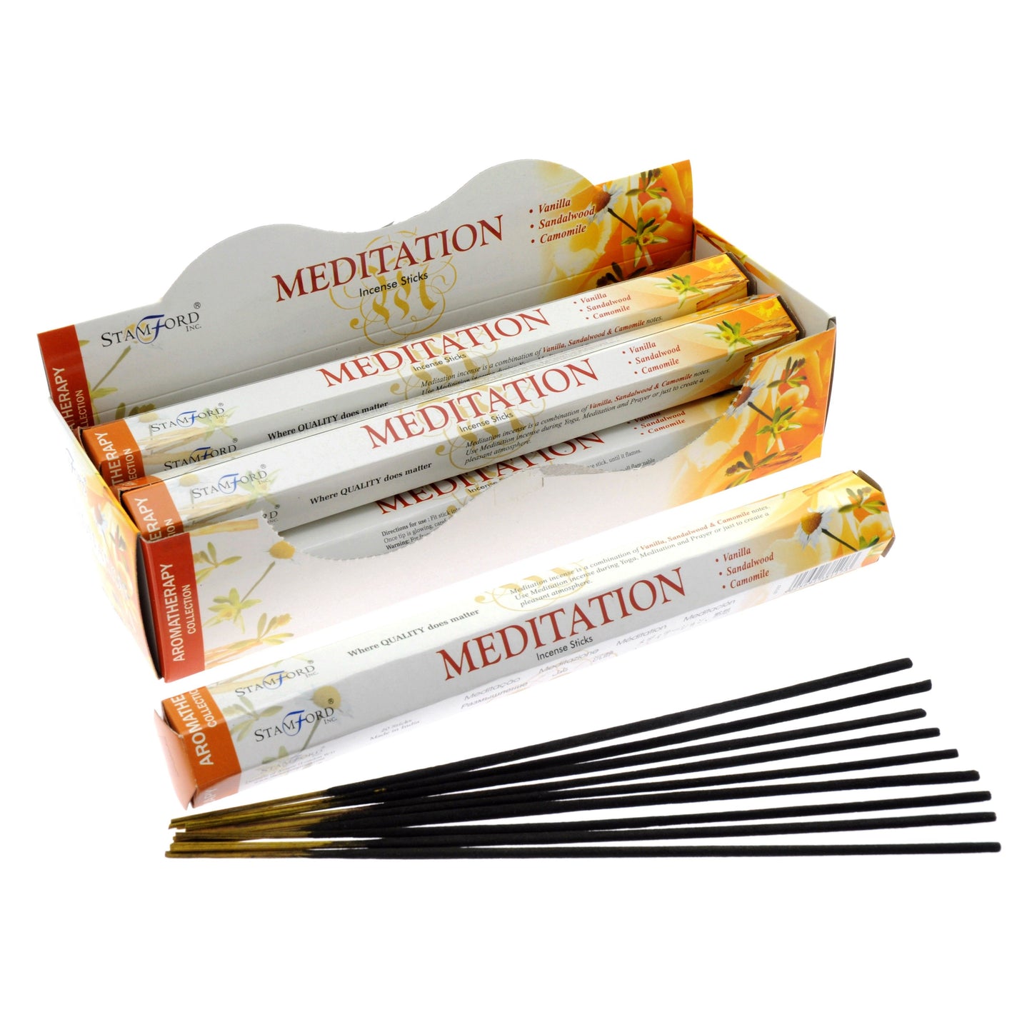 Meditation Premium Räucherstäbchen – Handgerollt, 120 Stück