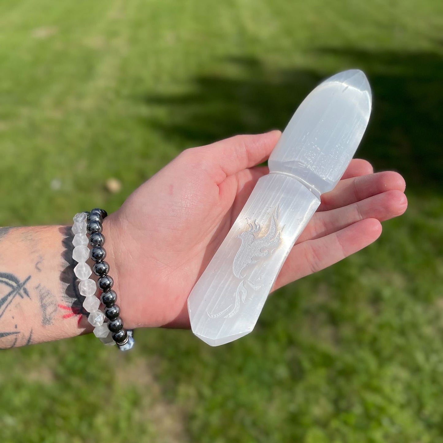 Selenit Ritualmesser – Symbol für Neubeginn und Loslassen