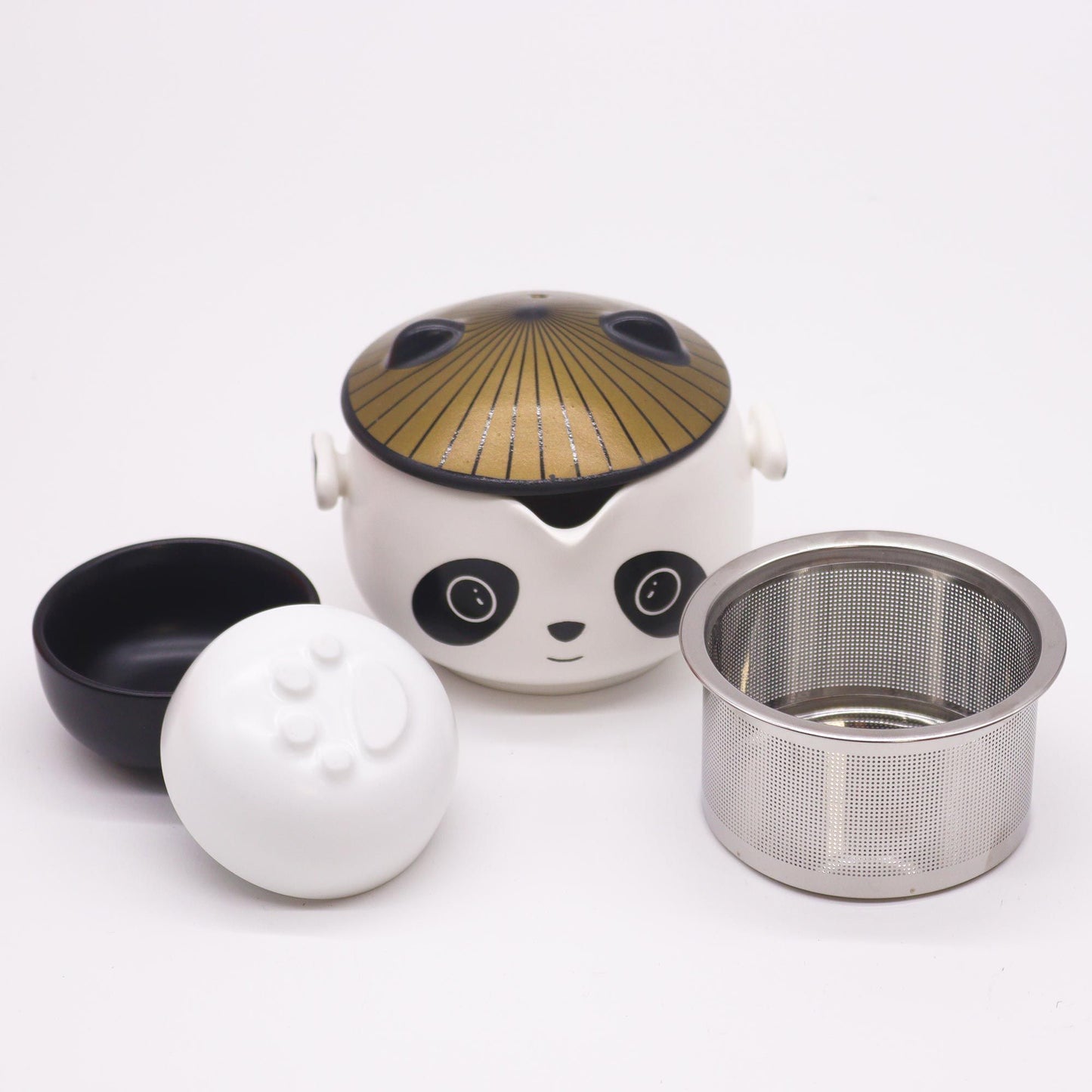 Kung Fu Panda Teeset – Keramik-Kanne mit Sieb, 2 Tassen & Reiseetui