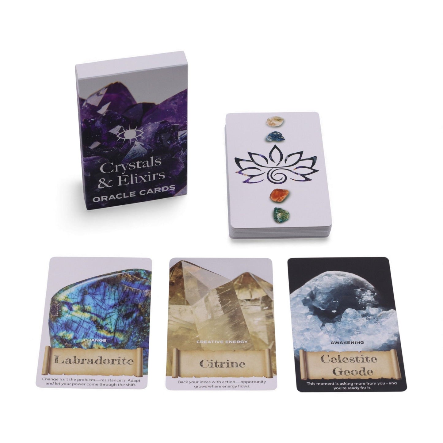 Orakelkarten-Set Kristalle & Elixire – 40 Karten für innere Ruhe und Inspiration