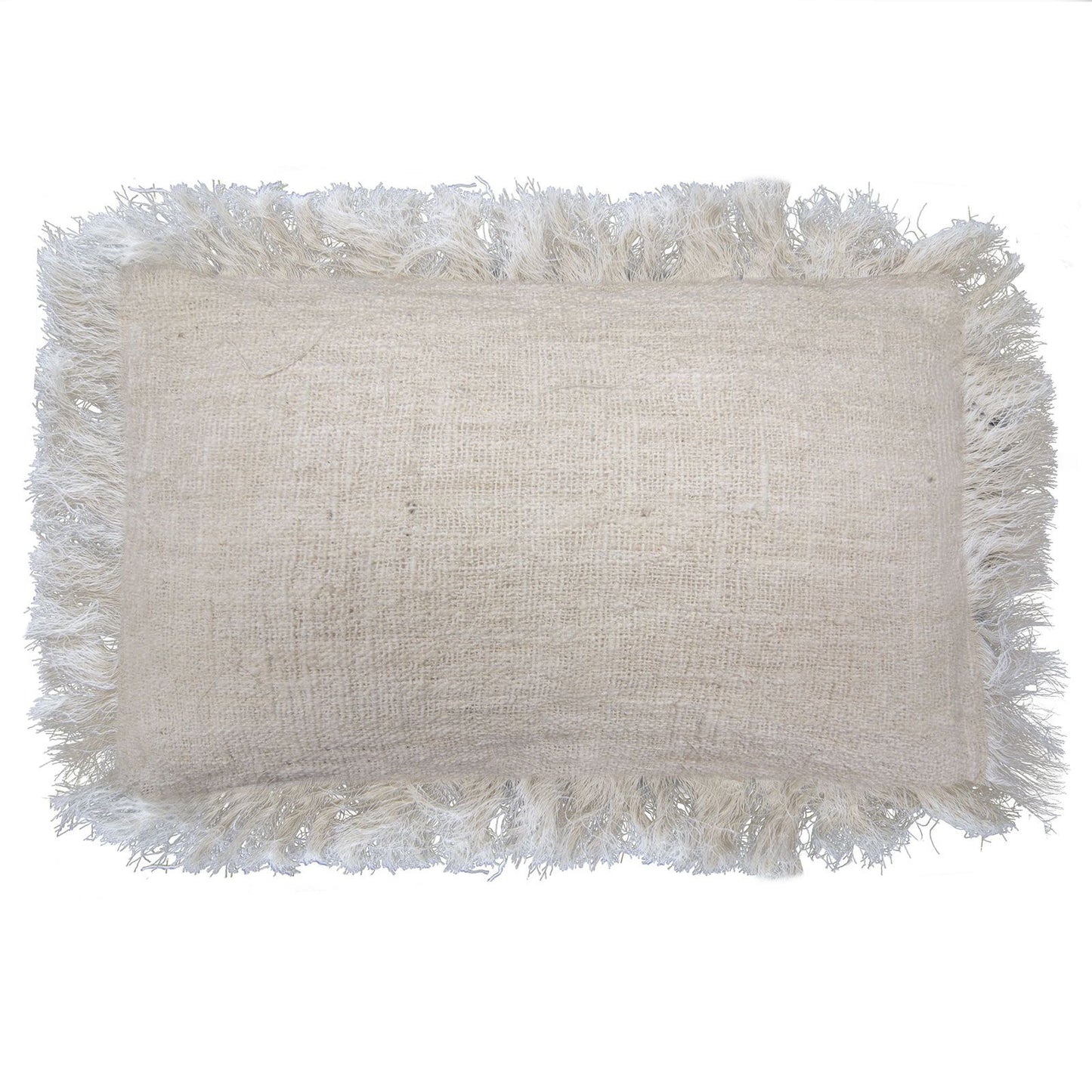 Kissenbezug aus Leinen 30x50 cm mit Fransen – Nachhaltiger Wohntrend