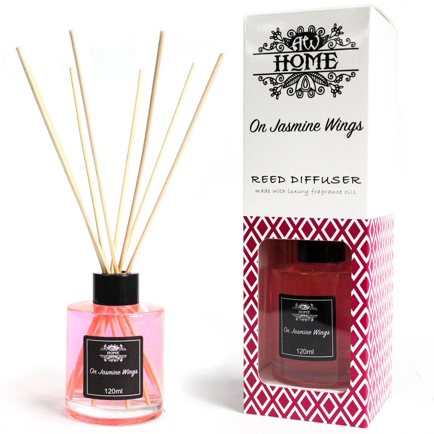 Duftstäbchen Diffusor Jasminflügel – 120ml mit natürlichen Rattanstäben