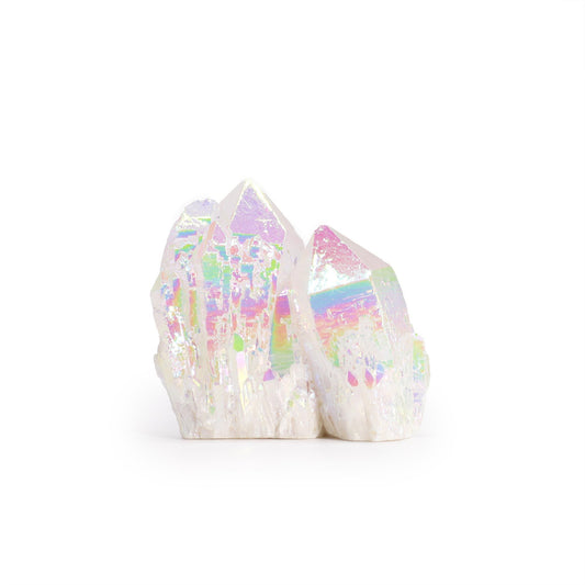 Aura Angel Quarz Geode 7-10 cm - Irisierendes Naturkunstwerk