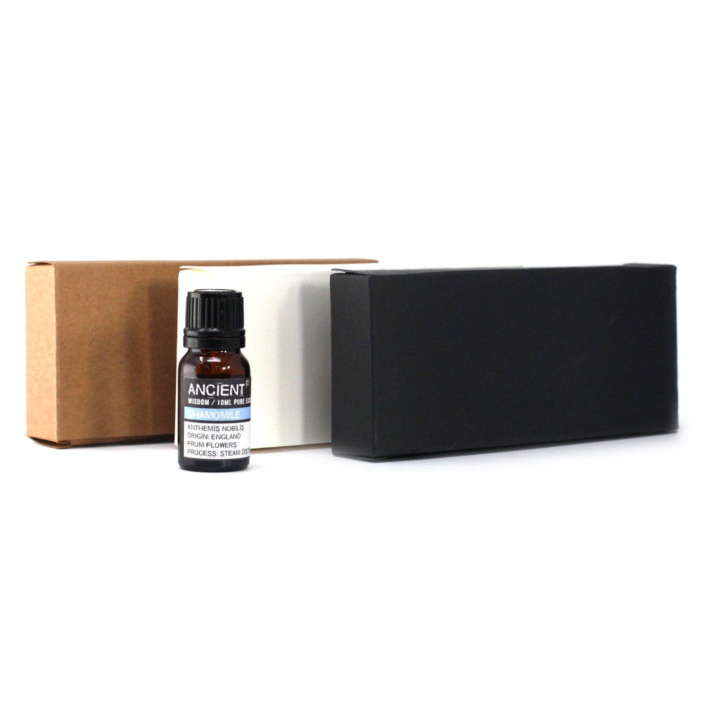 Schwarze Geschenkbox für 6 ätherische Öle (10ml) - Kraftpappe