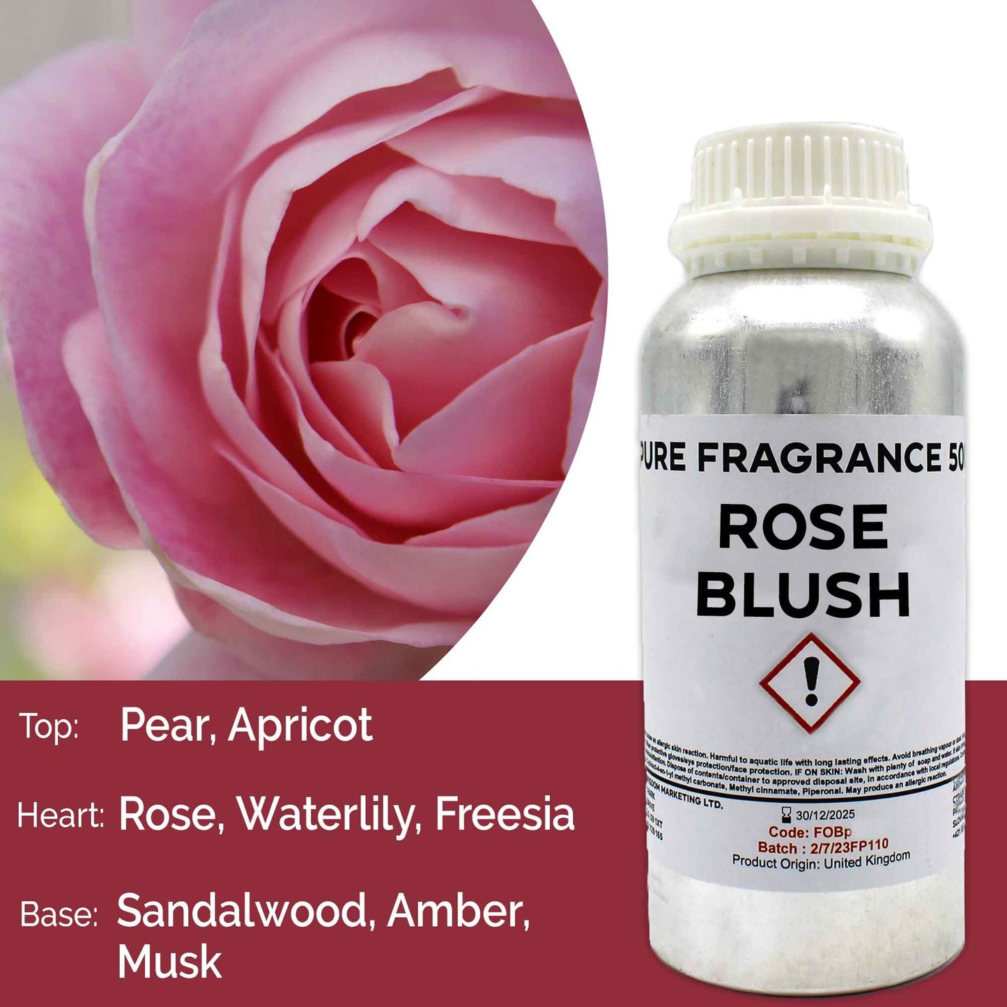 Reines Rosen-Duftkonzentrat – 500ml in lichtgeschützter Aluminiumflasche