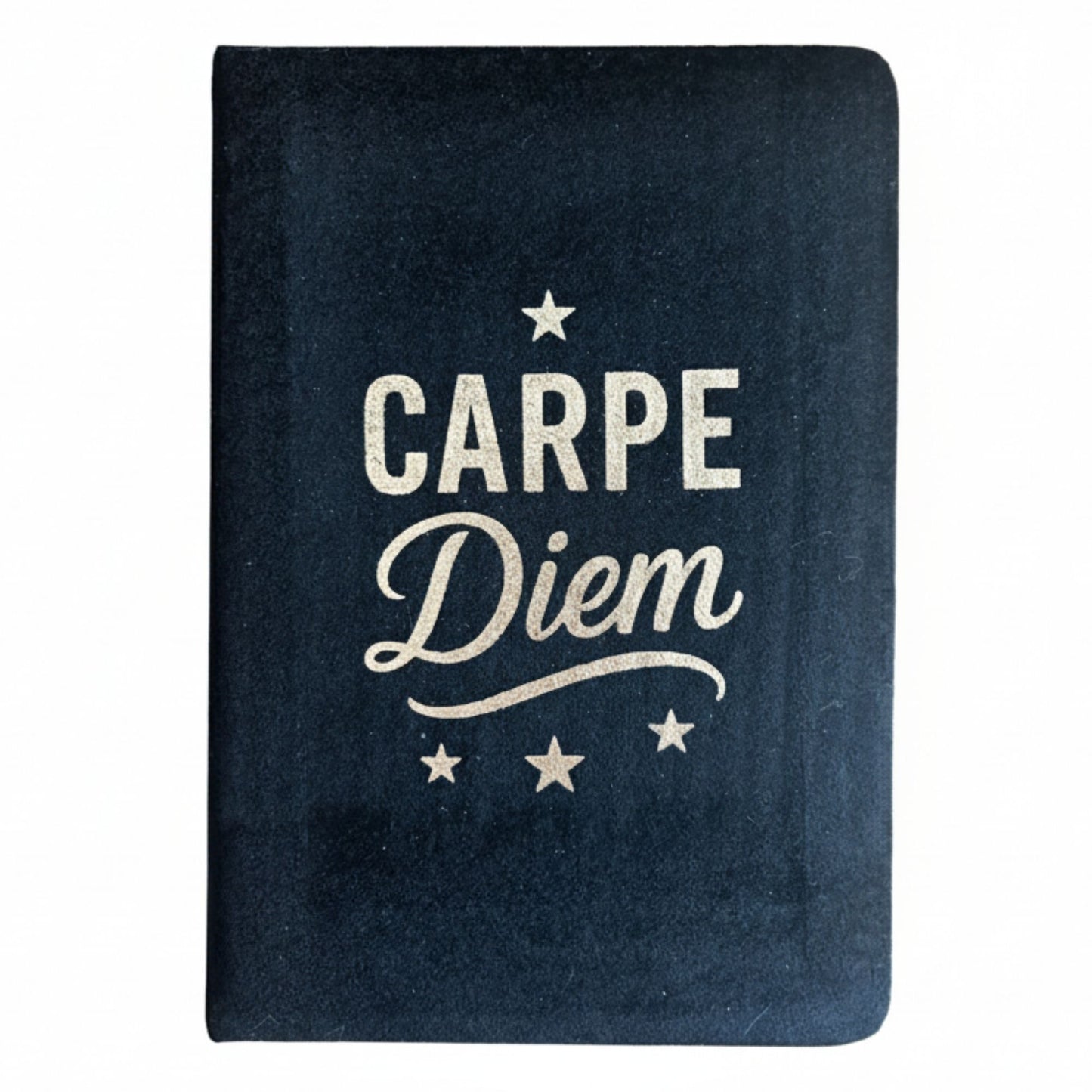 Elegantes Notizbuch aus Samt mit 'Carpe Diem' Prägung – 80 Seiten