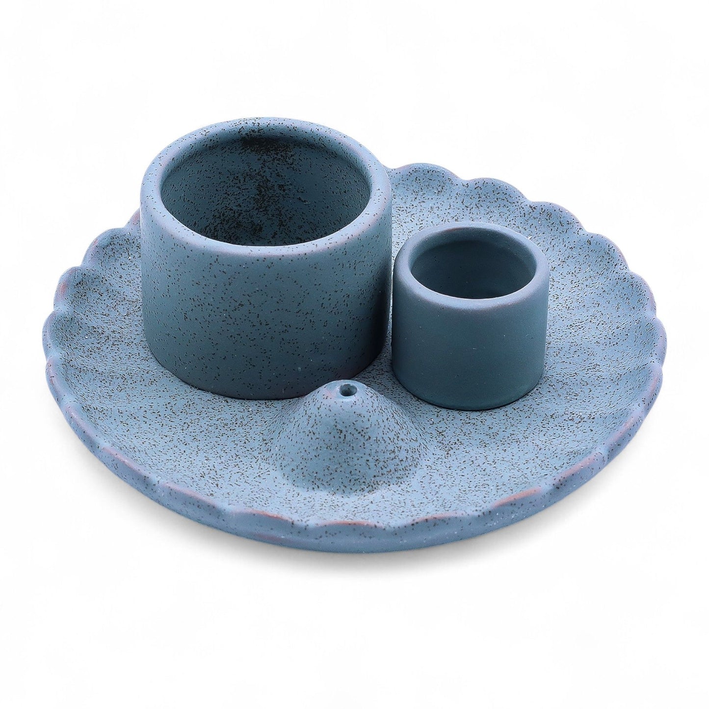 Räucherwerk-Halter 'Blaue Lotusblume' – Für Palo Santo, Salbei & Räucherstäbchen