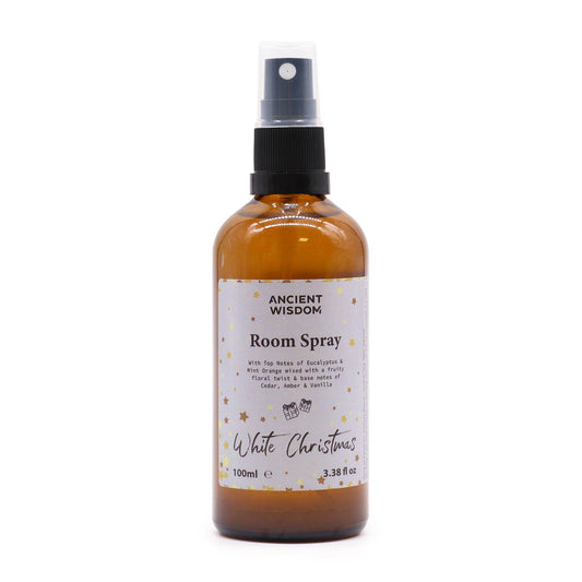 Raum- & Kissenspray 'Weiße Weihnachten' – Eukalyptus & Amber, 100 ml