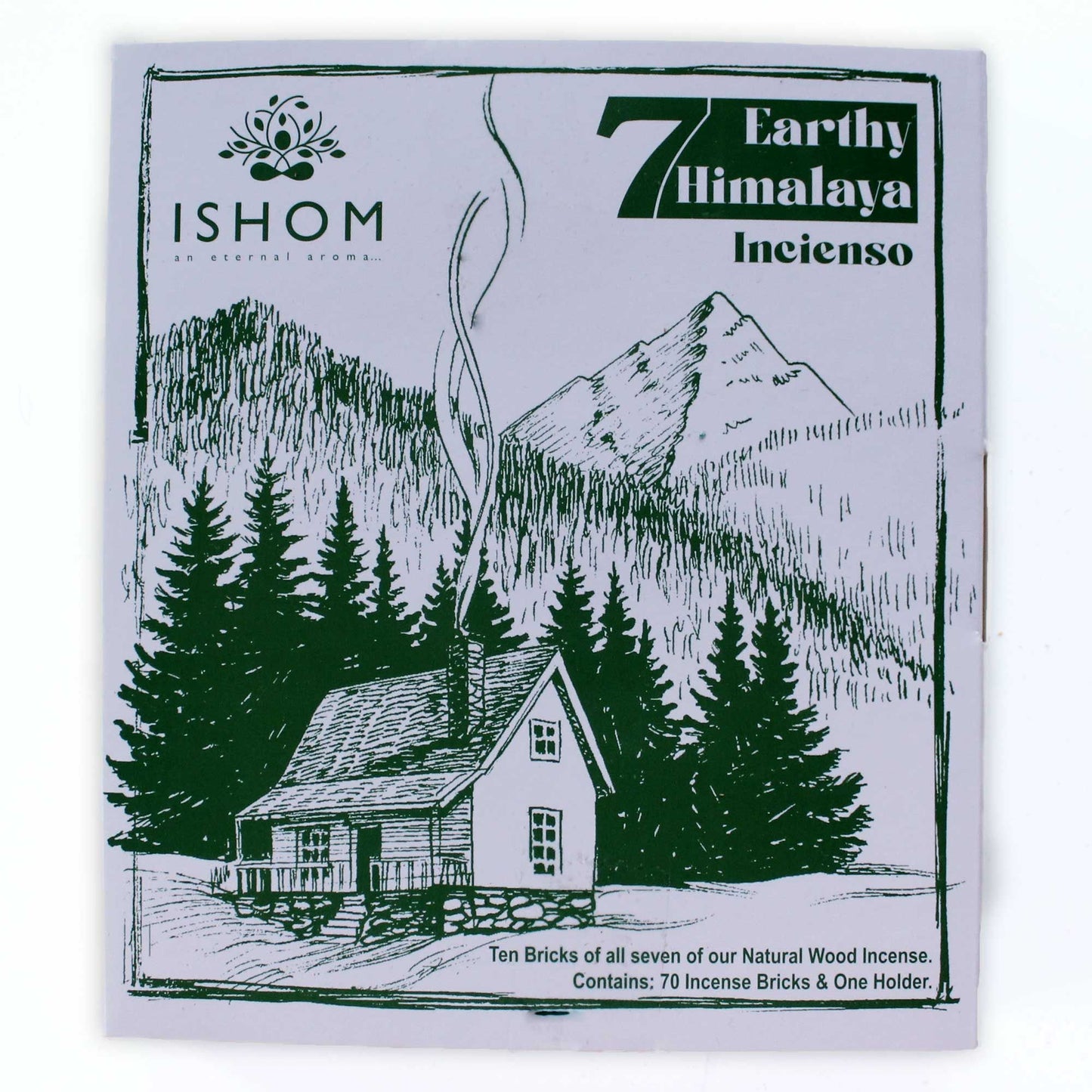 Räucherstein-Set Himalaya – 7 erdige Düfte mit Terrakotta-Brenner (70 Stück)