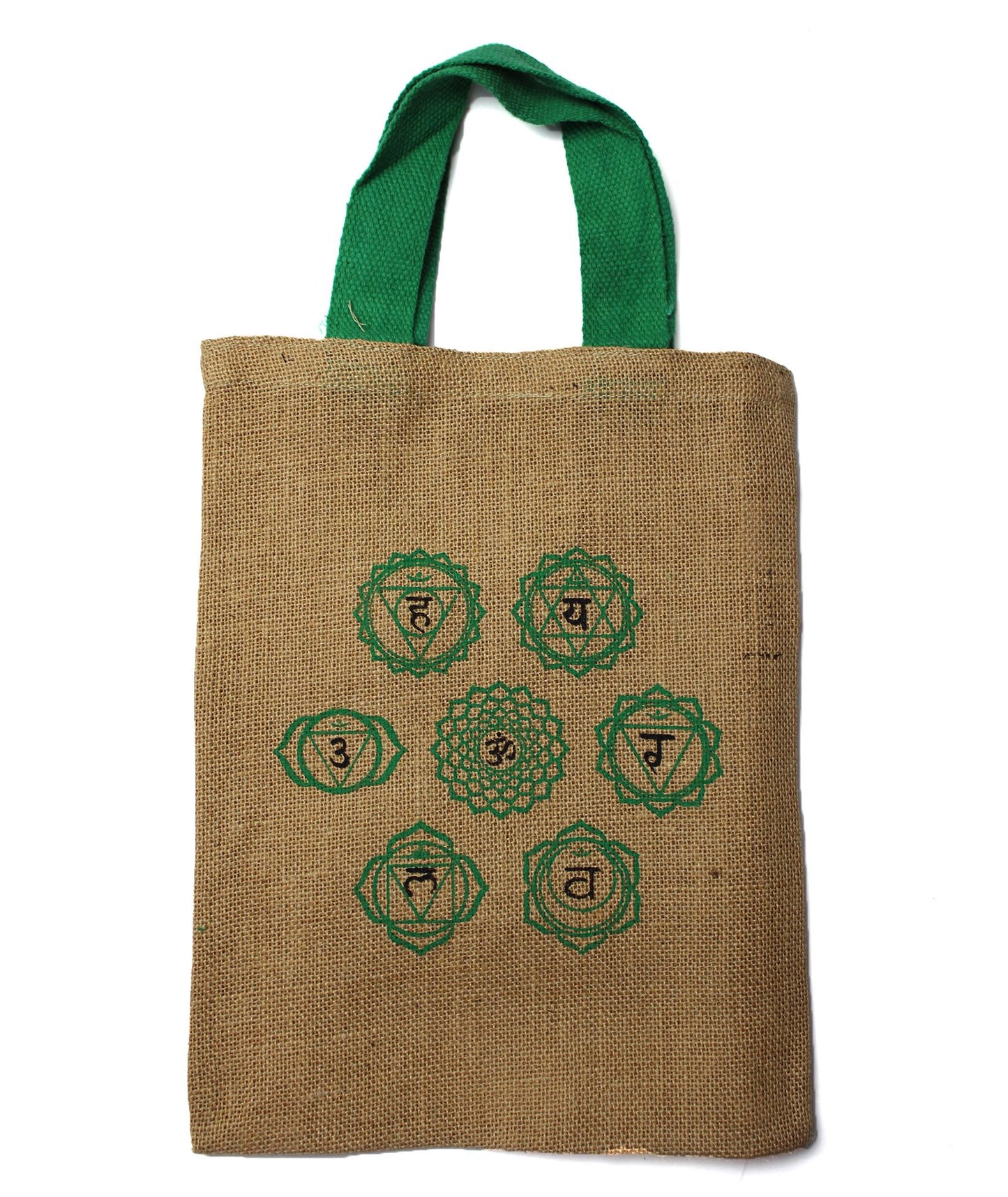 Jute-Tragetasche 'Mystische 7 Chakras' – Nachhaltiger Alltagsbegleiter