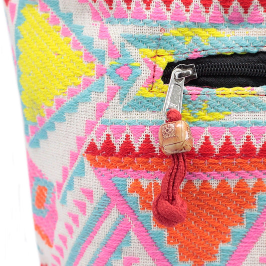 Kathmandu Sunrise Umhängetasche - Leichte Baumwolltasche mit Farbverlauf
