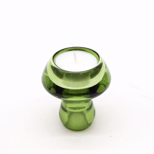 Kerzenhalter-Set 'Gartenjade' (2 Stück) - Reversibel für Tafelkerze & Teelicht