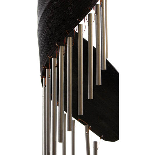 Bali Windspiel aus Kokosblatt in Schokoladen-Optik – Handgefertigte Naturmelodie