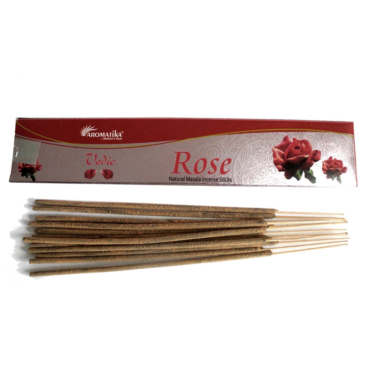 Masala Räucherstäbchen Rose - 144 Stück, handgerollt in Jaipur