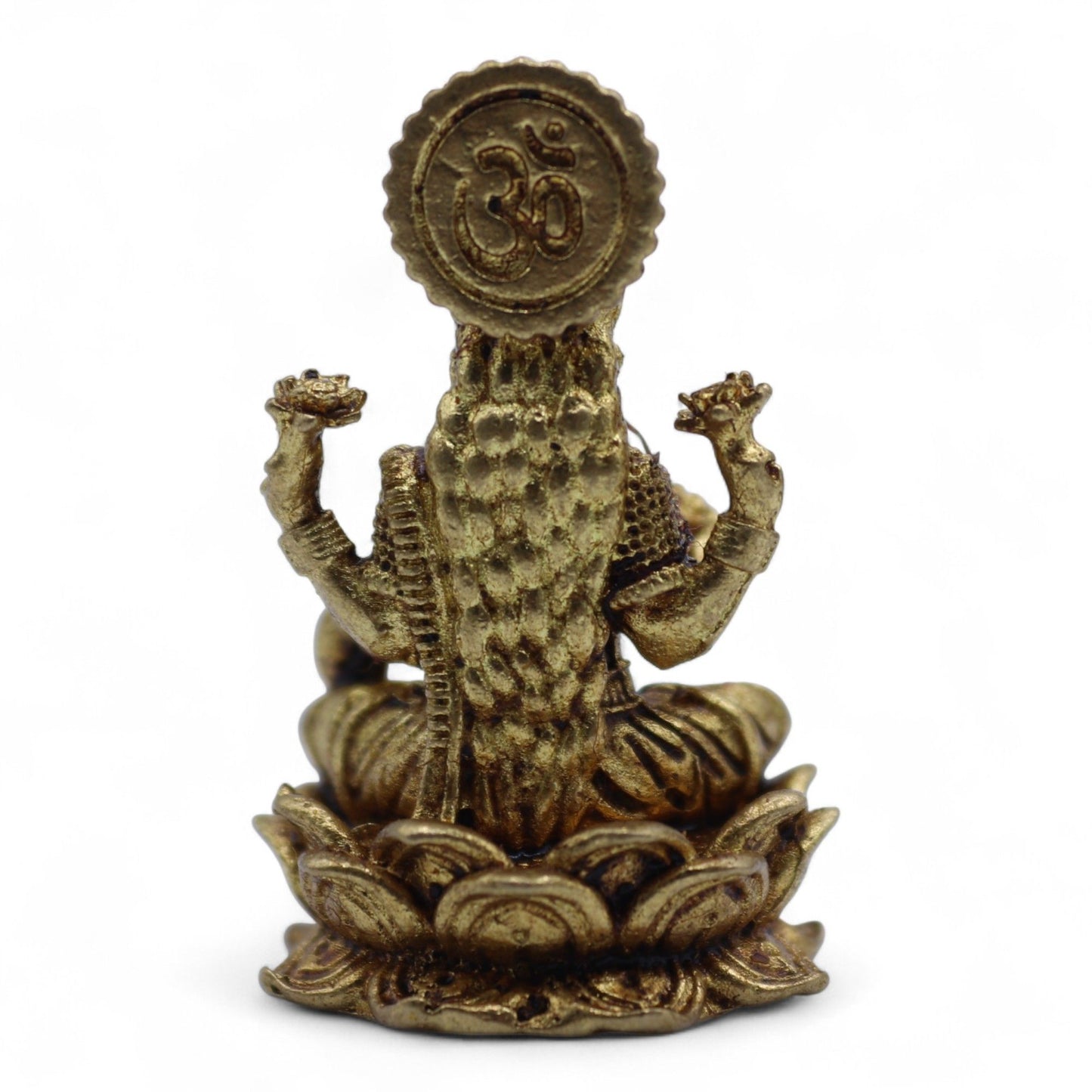 Messingfigur Göttin Laxmi – Miniatur für Wohlstand & Harmonie