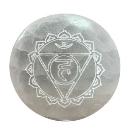 Selenit Chakra-Set: 7 handgeschnitzte Ladeplatten für Energie & Harmonie