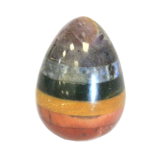 Handgefertigte Edelstein-Eier für die Chakren – 40-60mm Heilsteine in 7 Farben