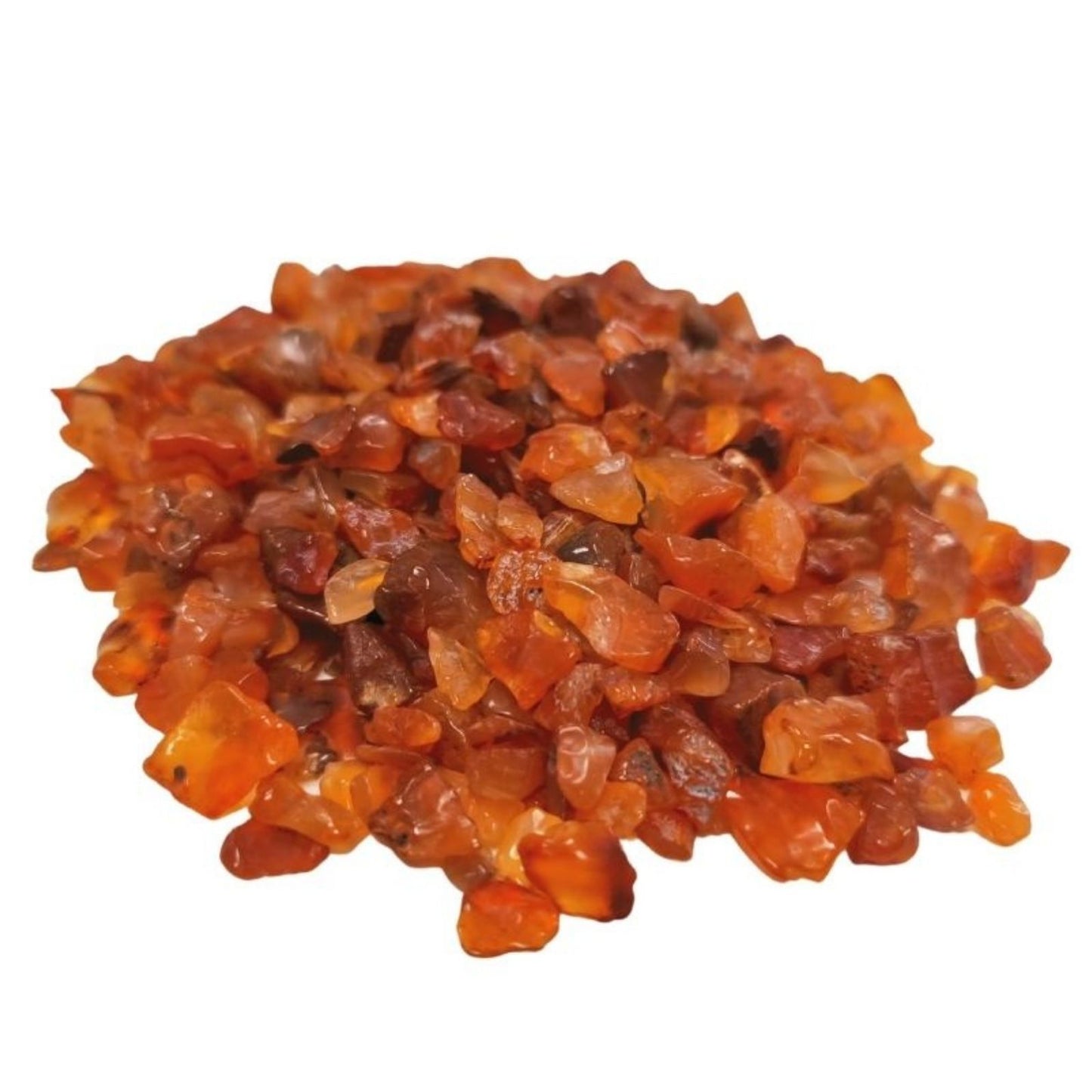 1kg Carnelian Edelstein-Chips in warmen Rottönen - Dekorative Natursteinmischung